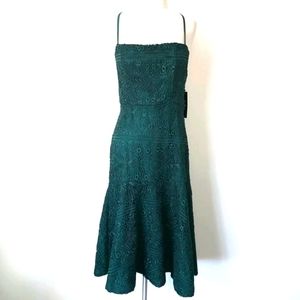Lulus Magic Moments Midi Lace Dress Green Sz M